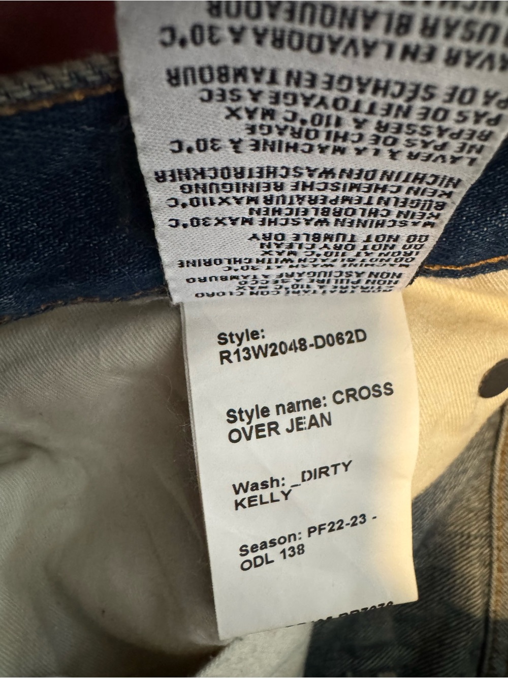 R13 Crossover Distressed Jeans - Picture 9 of 10